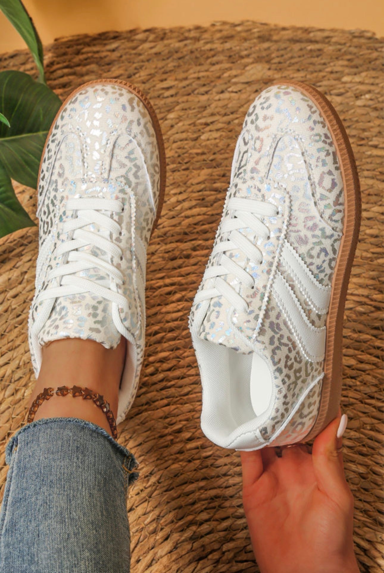 Leopard Everyday Lace-Up Sneakers