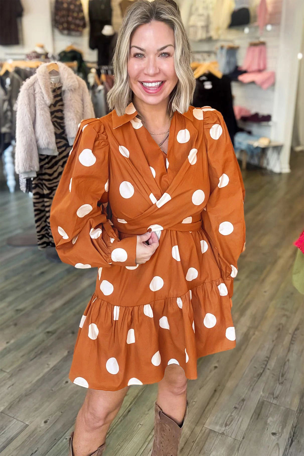 Polka Dot Mini Dress
