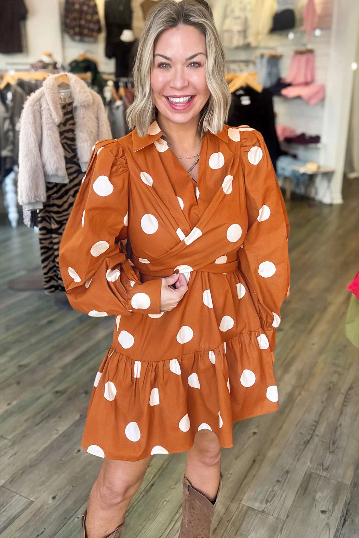 Polka Dot Mini Dress