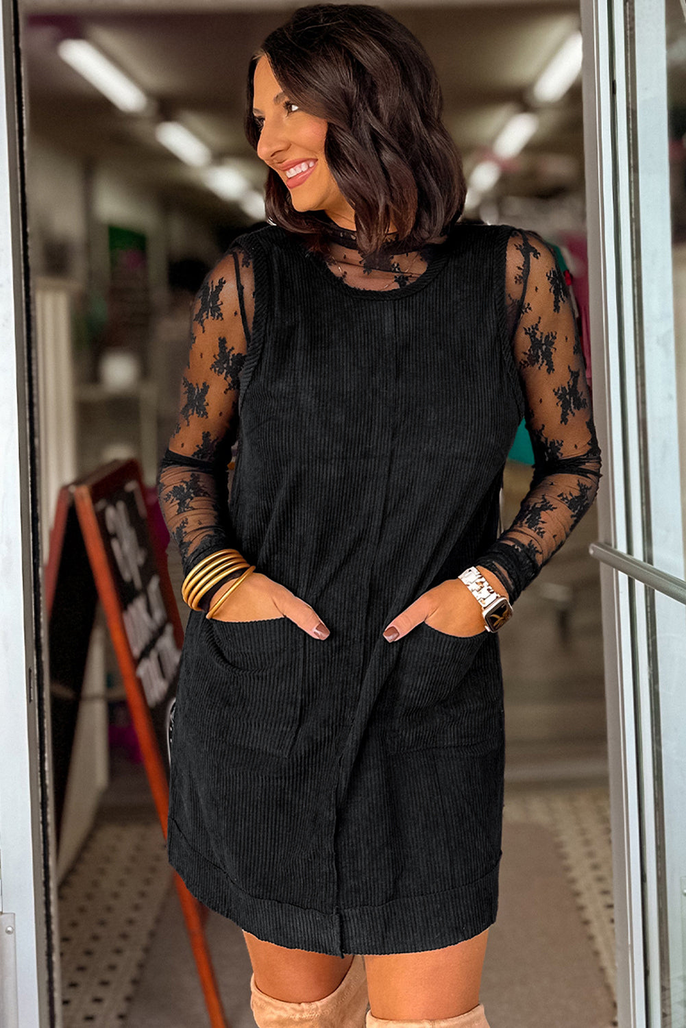 Autumn Corduroy Dress