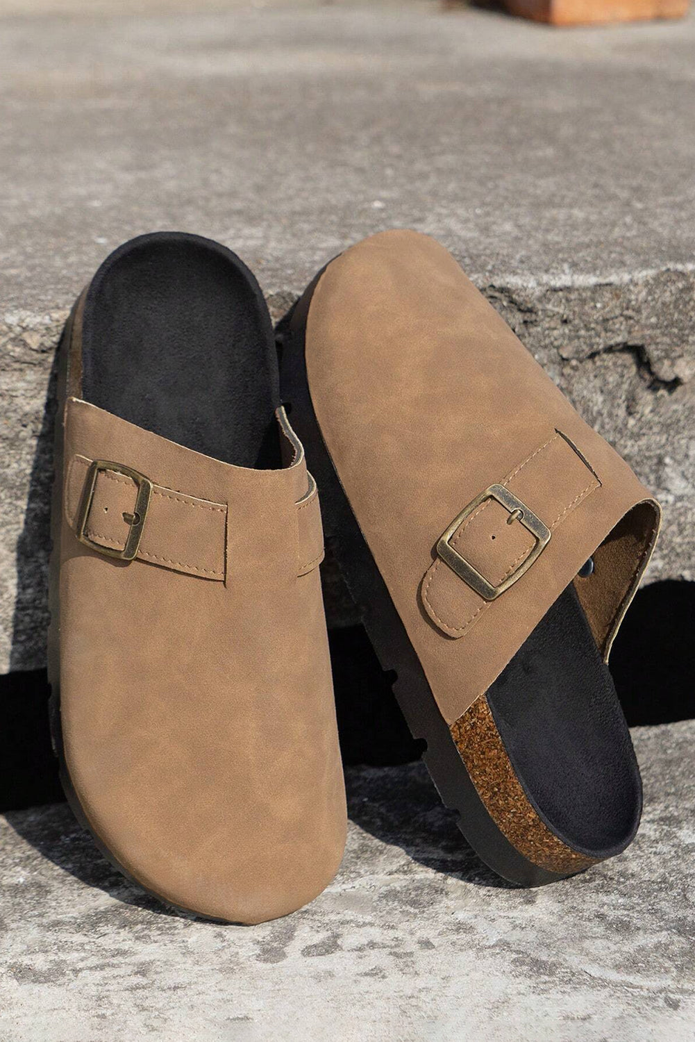 Retro Buckle Slippers