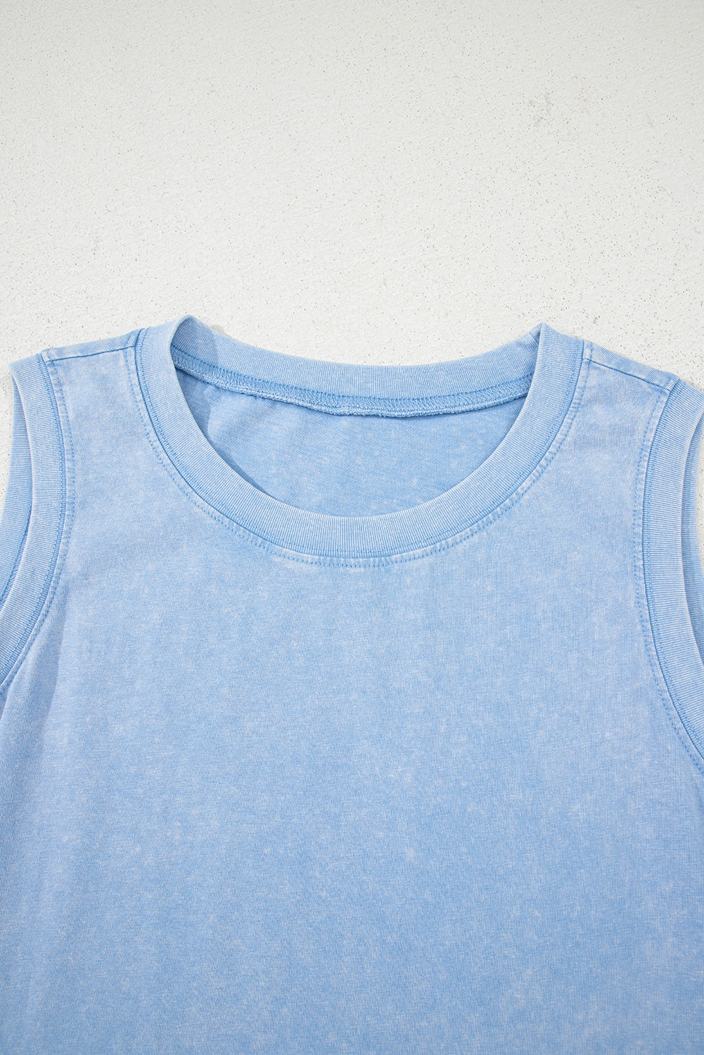 Sea Green Mineral Wash Pocket Tank Mini Dress