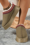 Plush Lined Platform Slippers