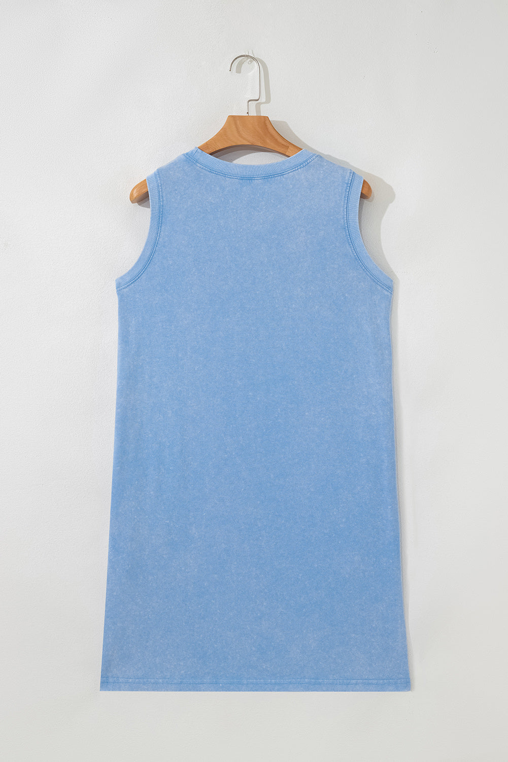 Sea Green Mineral Wash Pocket Tank Mini Dress