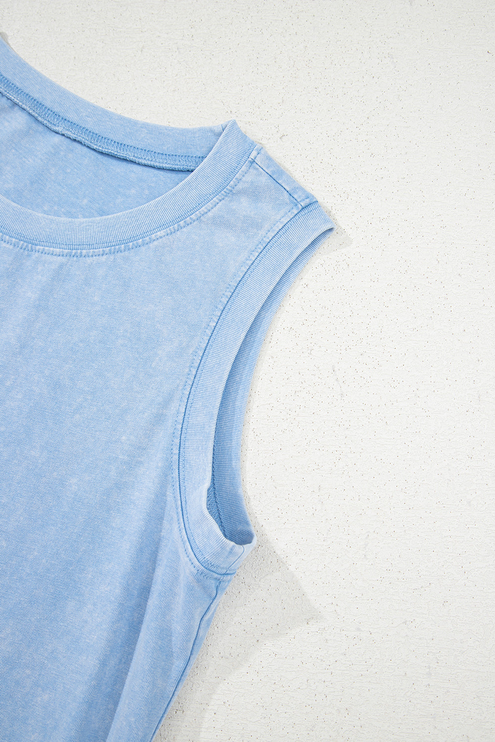 Sea Green Mineral Wash Pocket Tank Mini Dress