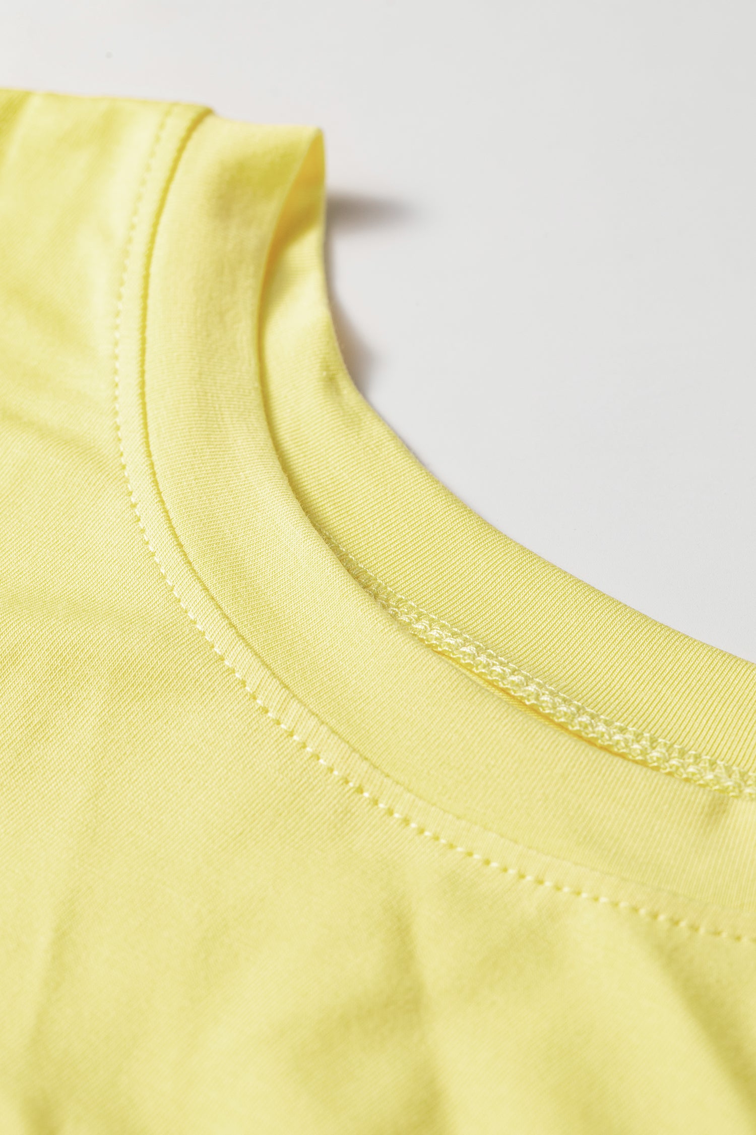 Yellow Cream Solid Short Sleeve Elastic Waist Pocket Casual Two Piece Short Set