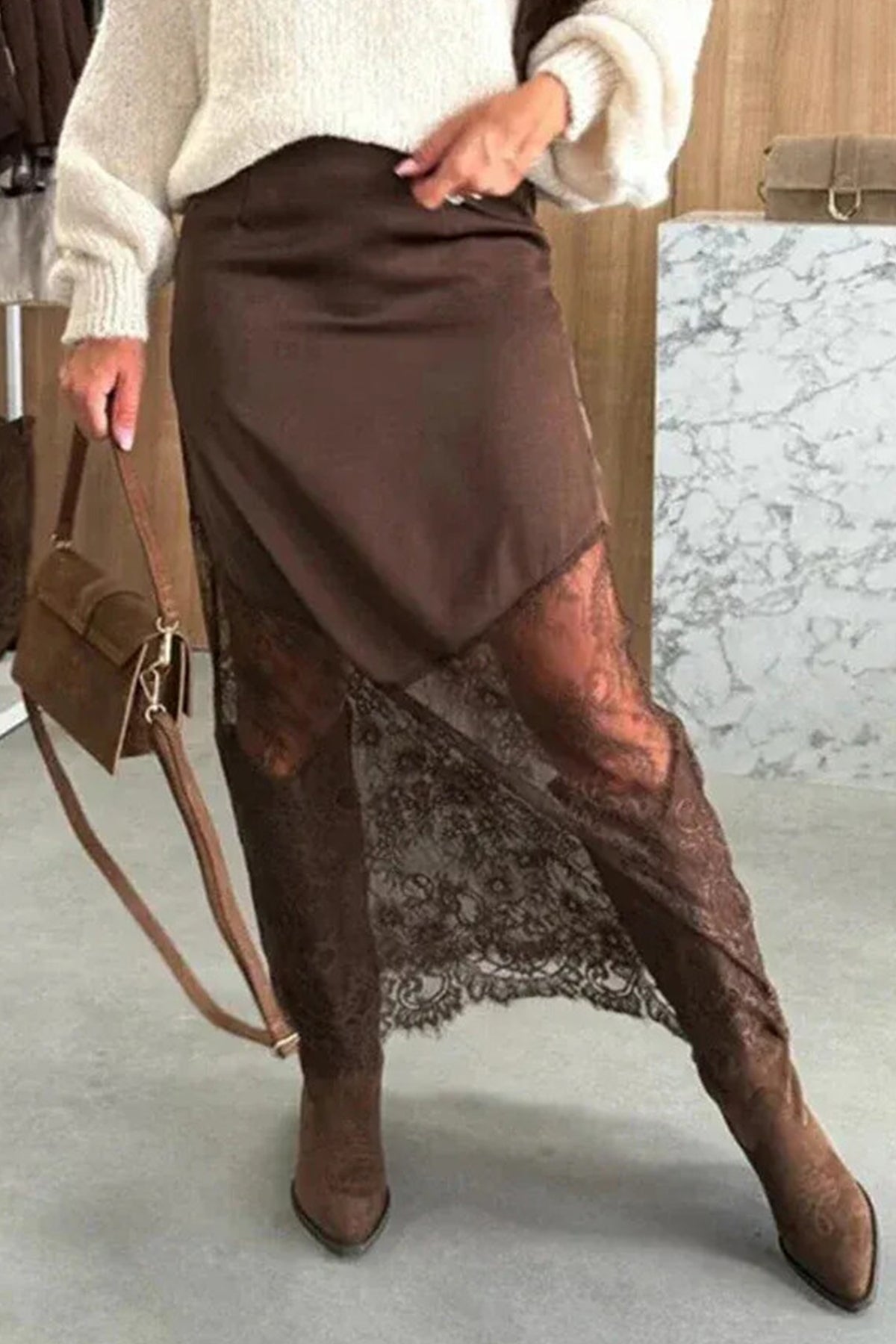 Mocha Lace Skirt