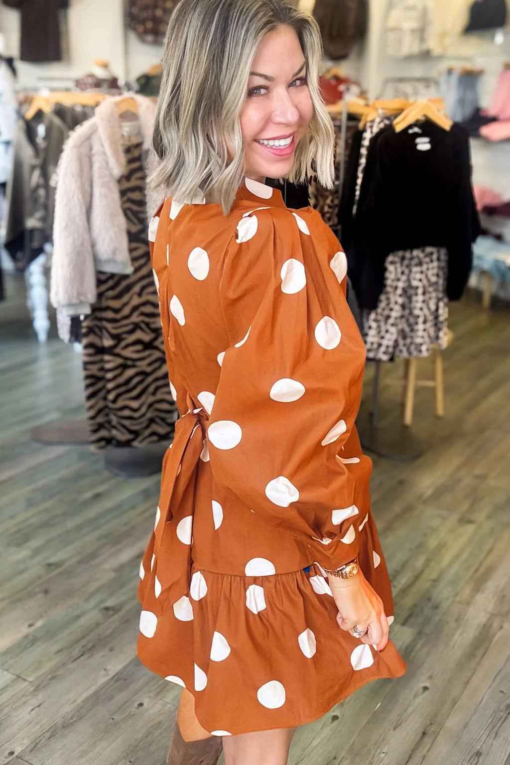 Polka Dot Mini Dress
