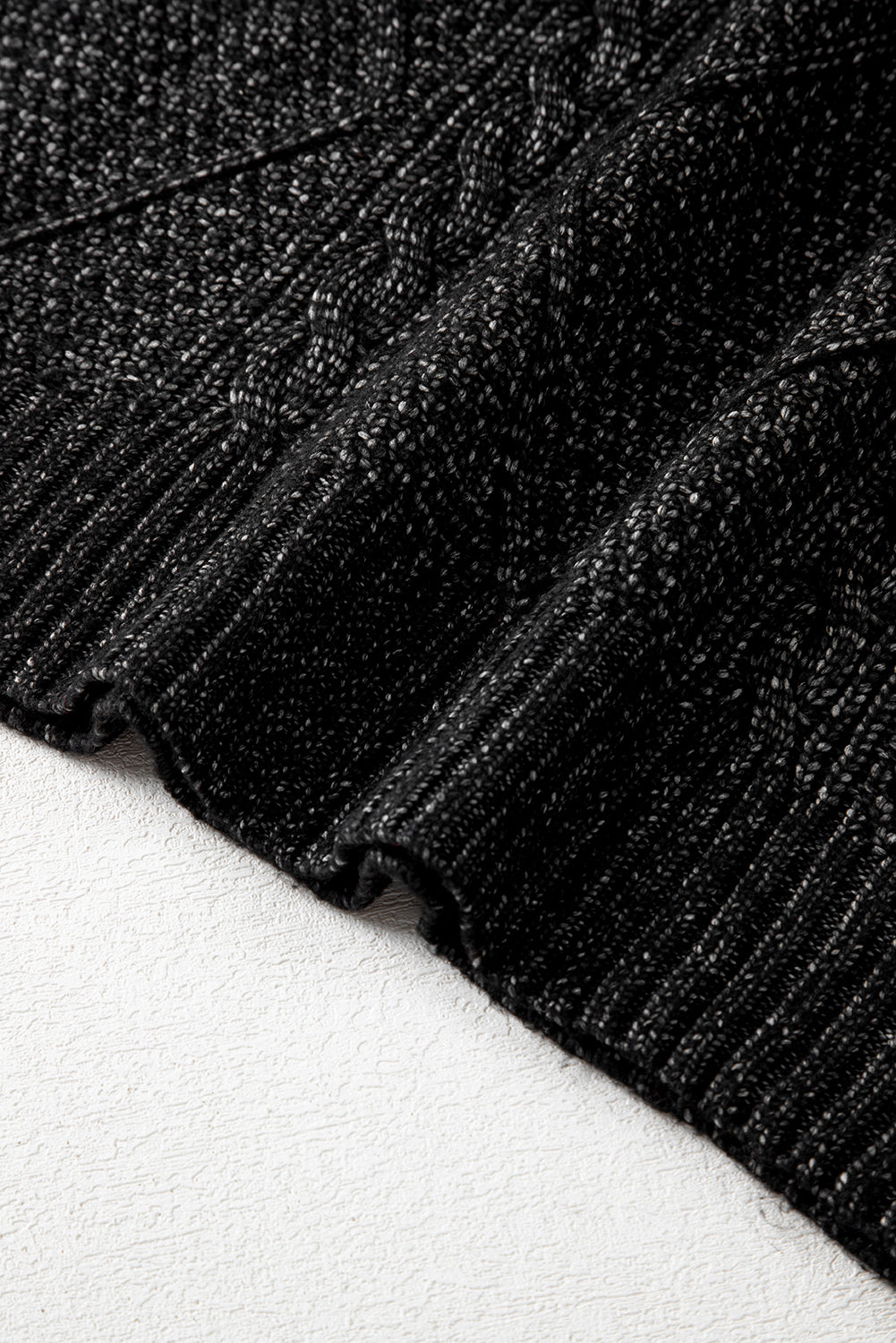 Oatmeal Cable Knit Drop Shoulder Loose Fit Sweater Dress