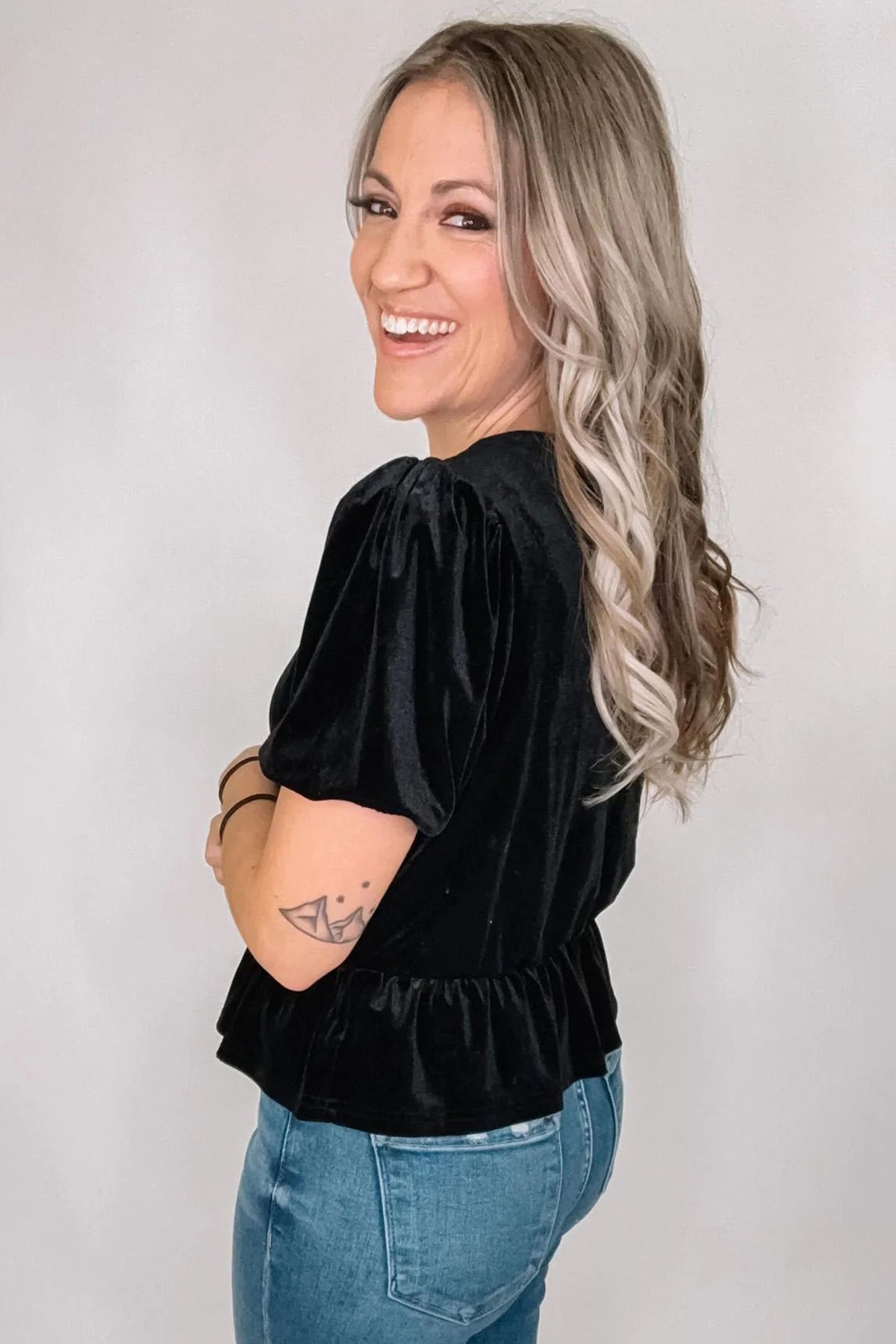 Little Black Bow Blouse